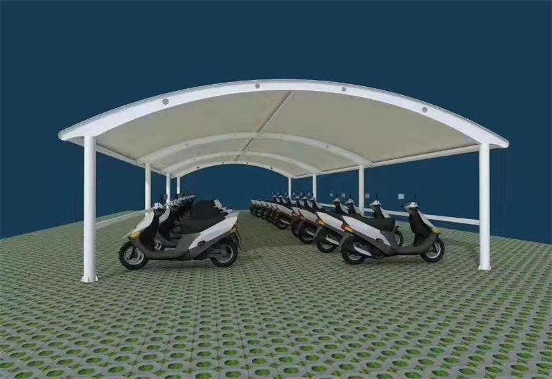 拱型膜结构自行车棚