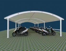 拱型膜结构自行车棚